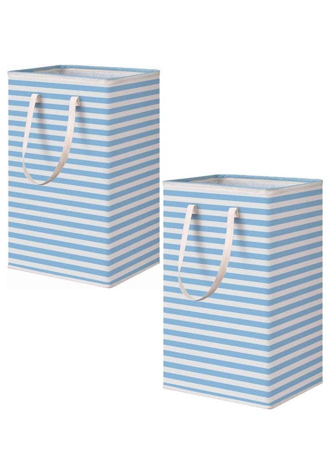 2 Packs Laundry Hamper, 75L Collapsible Large Baskets with Handles, Freestanding Waterproof Clothes Storage Basket, Toys and Clothes Organizer - Image 1